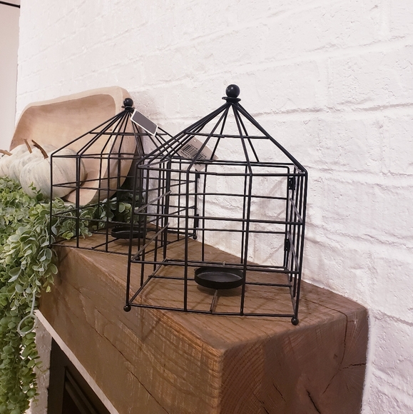Set of 2 open cage candle holder table decor - Picture 5 of 5